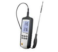 Anemómetro de alambre caliente portátil, medidor de velocidad del viento digital térmico, 0,1~25,0 m/s, pantalla LCD retroiluminada, adecuado for pruebas ambientales, transportadores