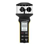 Anemómetro de copa con brújula, medidor de velocidad del viento con botón táctil de 360° que mide la velocidad del viento y la temperatura con retroiluminación y valores máximos y mínimos.