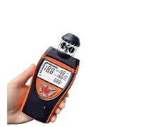 Anemómetro de copa de viento portátil, 2,5 a 150 km/h, promedio, 6 unidades ajustables, con medición de temperatura, pantalla retroiluminada, BT-8806