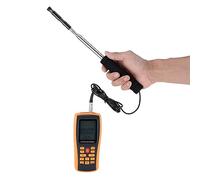 Anemometro De Hilo Caliente, Anemómetro Digital Portátil Con Sensor De Viento Y Temperatura Almacenamiento De Datos De 500 Registros Y Pantalla Lcd Retroiluminada Para Actividades Al Aire Libre