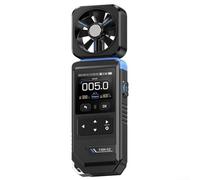 Anemómetro de mano, anemómetro digital de mano 3 en 1 con pantalla de velocidad del viento, temperatura y humedad, para exteriores, jardín, surf, ventilación HVAC