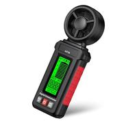 Anemómetro de mano multifunción con lecturas de dirección de temperatura, velocidad de viento, ideal para climatización, climatización y climatización
