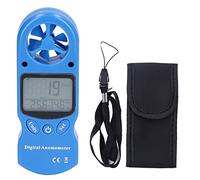 Anemómetro digital 3V, velocímetro portátil versátil del viento, medidor de temperatura azul
