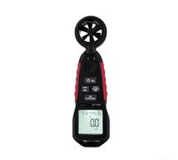 Anemómetro digital con pantalla LCD, velocidad del viento 0,4 - 30 m/s, temperatura y humedad, 6 unidades, luz de fondo LED para observación meteorológica