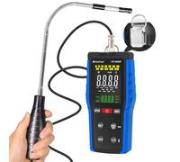 Anemómetro Digital HOLDPEAK con Sensor retráctil de línea directa, medidor de velocidad del viento para la velocidad de flujo de aire de alta precisión y la medición de temperatura, cierre automático