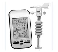 Anemómetro digital inalámbrico, estación meteorológica, reloj, medidor profesional de velocidad del viento, dirección frío, temperatura y humedad
