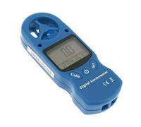 Anemómetro Digital LCD con función portátil 3 en 1, anemómetro for windsurf/surf/pesca prueba de humedad(Color-Blue)