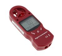 Anemómetro Digital LCD con función portátil 3 en 1, anemómetro for windsurf/surf/pesca prueba de humedad(Color-Red)