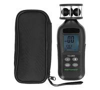 Anemómetro digital Medidor de velocidad del viento de mano Anemómetro de turbina de 3 tazas para medir la temperatura del viento Volumen de aire con pantalla retroiluminada