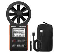 Anemómetro Digital, Medidor de Viento CFM Recargable, con Rango de Medición 0,3-30 m/s, Visualización de Max/Min/Tiempo Real, ℃/℉, unción de Almacenamiento de Datos para Dispositivos Domésticos HLK