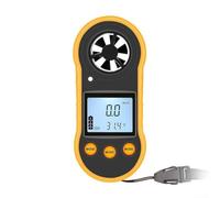 Anemómetro digital medidor de viento de mano con retroiluminación LCD | Aire para velocidad y medidor de temperatura 0-30m/s para navegar, pescar, surf, uso doméstico