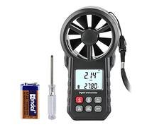 Anemómetro digital portátil, medidor de flujo de aire CFM para ventiladores HVAC, tiro/drone, medidor de viento, medidor de velocidad del flujo de aire con sensor de temperatura