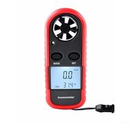 Anemómetro digital portátil medidor de viento de mano con sensor de temperatura, rango de 0 a 30 m/s para el hogar, surf, vela, pesca y monitoreo del clima al aire libre