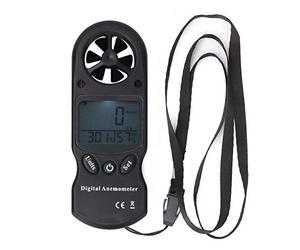 Anemómetro digital, TL-300 3-en-1 de mano Mini multifunción mini viento Medidor de velocidad Medidor Termómetro Higrómetro con luz de fondo cometa vuelo vela vela surf parapente tiro