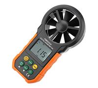 Anemómetro portátil PM6252A, medidor digital de velocidad del viento con pantalla LCD grande y luz de fondo, medición de volumen de aire incluye bolsa transporte