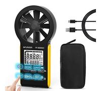 Anemómetro Portatil Recargable, INFURIDER YF-6000GH Inteligente Touch Medidor de Viento, Anemometro Digital para la Medición de la Temperatura de la Velocidad del Flujo de Aire