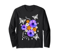 Anémona Caléndula Margarita Mariposas Gotas de rocío Formas Mania Manga Larga