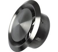 Anemostato de metal de 100 mm de diámetro, válvula de disco de entrada de aire - válvula de ventilación redonda de acero inoxidable