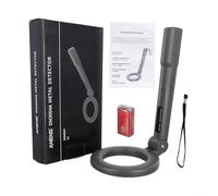 ANENG DM3004A - Detector de metales de mano con alta sensibilidad, sonda plegable de 180° para inspección de seguridad, antirrobo y detección de monedas, alimentado B (con batería)