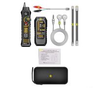 ANENG M469A - Probador de cables de red multifuncional y rastreador de cables con interfaz RJ11, clips de cocodrilo, conector para auriculares y linterna para LAN, teléfono y