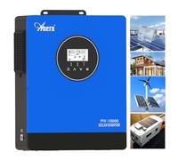 Anern 10KW Inversor Solar 220V-240VCA Integrados 3 MPPT No se Puede Conectar la Datería Funcionar con 1.5P+3P Motor o Bomba de Agua, Voltaje MPPT 60-450VCC Función CT Fuera de la Red