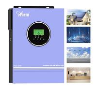 Anern 3200W Inversor Solar híbrido DC24V A AC240V Inversor Híbrido Fuera de la Red con Cargador Solar MPPT de 80A,Máx PV 400V DC Funciona con Baterías De Plomo y Litio De 24V