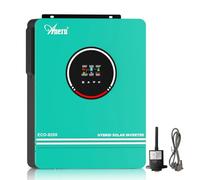 Anern 6.2KW Inversor Solar Híbrido DC 48V a AC 220/230V Sin Red con Módulo WiFi y Pantalla LCD Regulador Solar MPPT 120A, Entrada de PV Máx.500V, Inversor Híbrido Funciona con o Sin Pilas