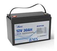 Anern Batería LiFePO4 Recargable 12V 30Ah 384Wh con Protección BMS 4000+ Ciclos Conexión 4P4S Batería De Litio 12V para Caravana,Autocaravana,Barcos,Solar Hogares,Camping