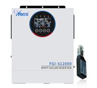 Anern Inversor Híbrido 12000W 48V CC A 220-240V CA,Inversor Solar AutóNomo, Controlador De Carga Mppt 160 A Integrado,Doble Entrada Fotovoltaica, Doble Salida De Ca,Puede Funcionar Sin Batería