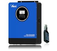 Anern Inversor Híbrido Solar 2KW 4KW CC 12V/24V a CA 220V/230V Inversor Doble Voltaje,Integrado Controlador De Carga Solar MPPT 100A,Interfaz BMS y Comunicación de Batería,PV 55V-500VCC