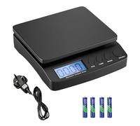 Anesty Báscula postal digital, 30 kg, con función de contar/tara/retención, adaptador de CC y 4 pilas AA incluidas