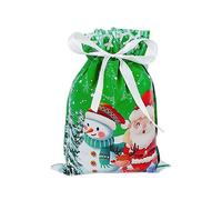 Anevous 20 bolsas de regalo de Navidad con cordón, bolsas de Navidad, dulces, bolsas de regalo de Navidad, bolsas de regalo reutilizables, bolsas de regalo, color verde, 24 x 32 cm