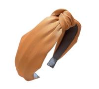 Anevous 5 diademas de satén para el pelo, diademas para el pelo para mujer, vintage, diademas anudadas, cintas anchas con nudo ancho, accesorios para el cabello para mujeres y niñas, amarillo oscuro