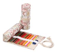 Anevous Etui chen,Mäppchen aus Canvas,Farbstift-Organizer,Verpackungshalter,Wrap Kasten,Bleistifthalter,kurze Pinseltasche,Pencil Case für Künstler,Malen,Büro,Schule, H, 24 Löcher