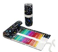 Anevous Etui chen,Mäppchen aus Canvas,Farbstift-Organizer,Verpackungshalter,Wrap Kasten,Bleistifthalter,kurze Pinseltasche,Pencil Case für Künstler,Malen,Büro,Schule, J., 12 Löcher