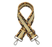 Anevous Verstellbarer Taschengurt Leopardenmuster Breit Schultergurt Für Taschen Austauschbarer Taschenriemen Jacquard Tragegurt Für Umhängetasche Handtasche,Gelb mit Schwarz Haken