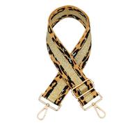 Anevous Verstellbarer Taschengurt Leopardenmuster Breit Schultergurt Für Taschen Austauschbarer Taschenriemen Jacquard Tragegurt Für Umhängetasche Handtasche,Gelb mit Gold Haken