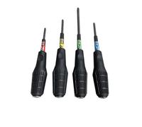 Anex Screwdriver, 4-Pack, Philips & Flat Head, Ergonomic, Stripped & New Screw Removal, Household & Woodworking Projects