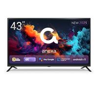 anexa - Smart TV 43" DLED 4K, Android 11, Google Assistant, Control por Voz, TDT 2024, 3 años de garantía, SMART43C01UG, Compatible con Netflix, Prime Video y más