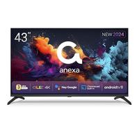 anexa - Smart TV 43" QLED 4K, Android 11, Google Assistant, Control por Voz, TDT 2025, 3 años de garantía, SMART43C02UGQ, Compatible con Netflix, Prime Video y más