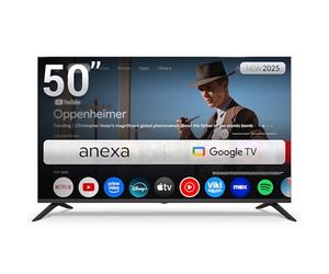 anexa - Smart TV 50" 4K HDR, Android 14, Google Assistant, Control por Voz, TDT 2025, 3 años de garantía, SMART50C02UG, Compatible con Netflix, Prime Video y más