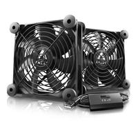 ANEXT, Ventilador USB para computadora de 120 mm, negro, ventilador de 120 mm, ventilador silencioso para receptor DVR, PlayStation, Xbox, refrigeración de gabinete de computadora, paquetes 2 en 1