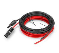ANFIL 6mm2 / 10AWG Cable de Extensión del Panel Solar, con Conectores Hembra y Macho (3m rojo + 3m negro)