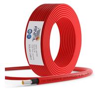ANFIL® Cable Solar Premium 6mm² Negro Flexible, Fotovoltaico, Resistente a los Rayos UV, para Paneles Solares, Inversores y Controladores de Carga (Rojo, 30m)