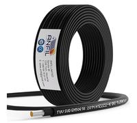 ANFIL® Cable Solar Premium 6mm² Negro Flexible, Fotovoltaico, Resistente a los Rayos UV, para Paneles Solares, Inversores y Controladores de Carga (Negro, 5m)