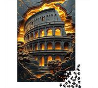 Anfiteatro Romano Antiguo Puzzle de 1000 Piezas Cartón para Adultos Estilo Artístico Nocturno Relajación Concentración Decoración Hogar 70x50cm/1000pcs