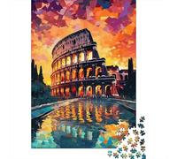 Anfiteatro Romano Colores artísticos Puzzle de 1000 Piezas para Adultos Papel Reflejo Nocturno Puzzle para Toda la Familia 70x50cm/1000pcs