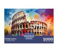 Anfiteatro Romano Puzzle de 1000 Piezas Papel para Adultos Vista Urbana Colorida Relajación Decoración Regalo Familiar 38x26cm/1000pcs 38x26cm/1000pcs