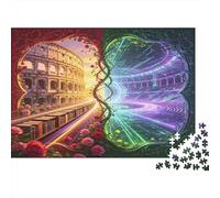 Anfiteatro Romano Túnel Temporal fantástico Puzzle de 1000 Piezas Puzzle para Adultos Juego de Puzzle 1000 Piezas Papel Relajación Decoración Regalo 38x26cm/1000pcs