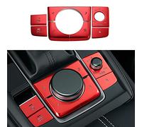 ANFOKAS 8 piezas compatibles con Mazda 3 CX-30 CX-50 2025 2024 2023 2022 2021 2020, accesorios para consola central de coche, panel de cambios, perilla de palanca de cambios, cubierta de botón, color